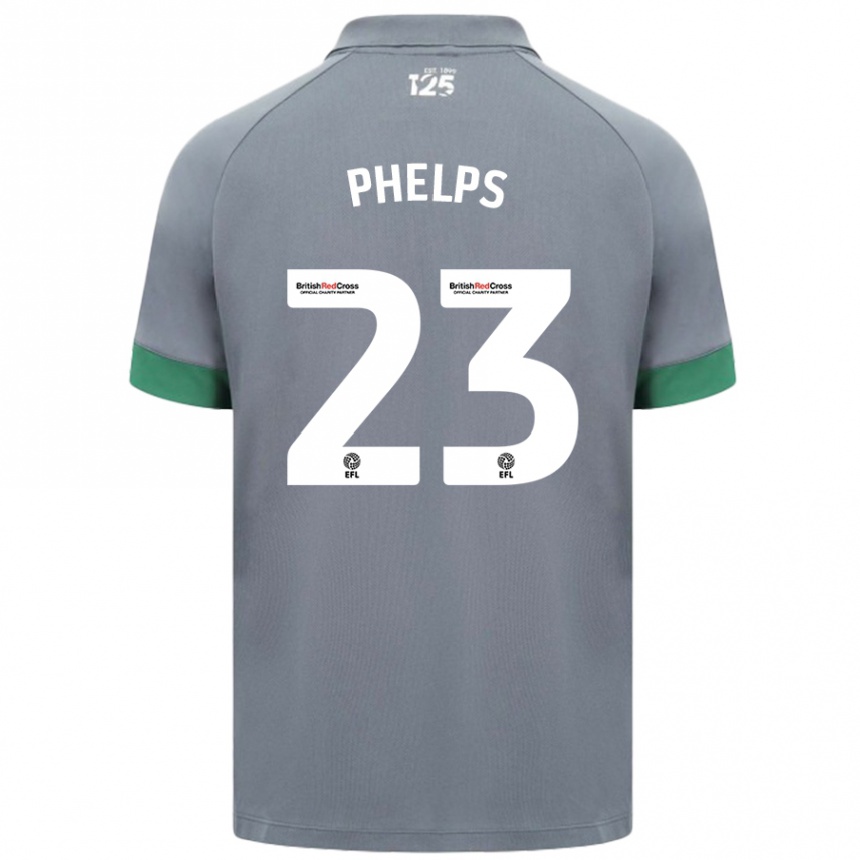 גברים כדורגל Anna Phelps #23 אפור כהה הרחק ג'רזי 2024/25