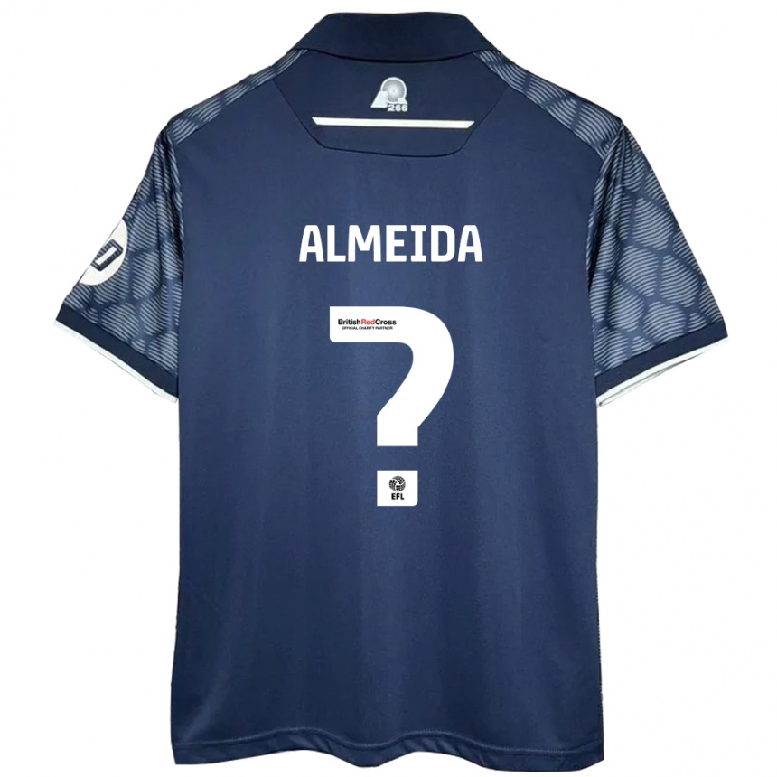 גברים כדורגל Daymeon Almeida #0 שָׁחוֹר הרחק ג'רזי 2024/25