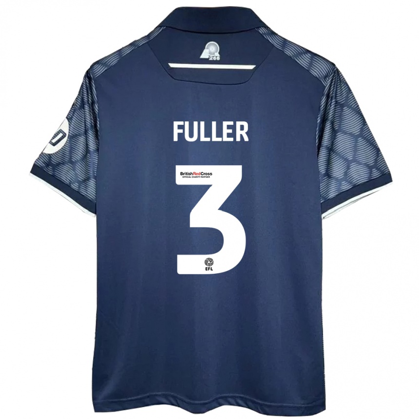גברים כדורגל Olivia Fuller #3 שָׁחוֹר הרחק ג'רזי 2024/25