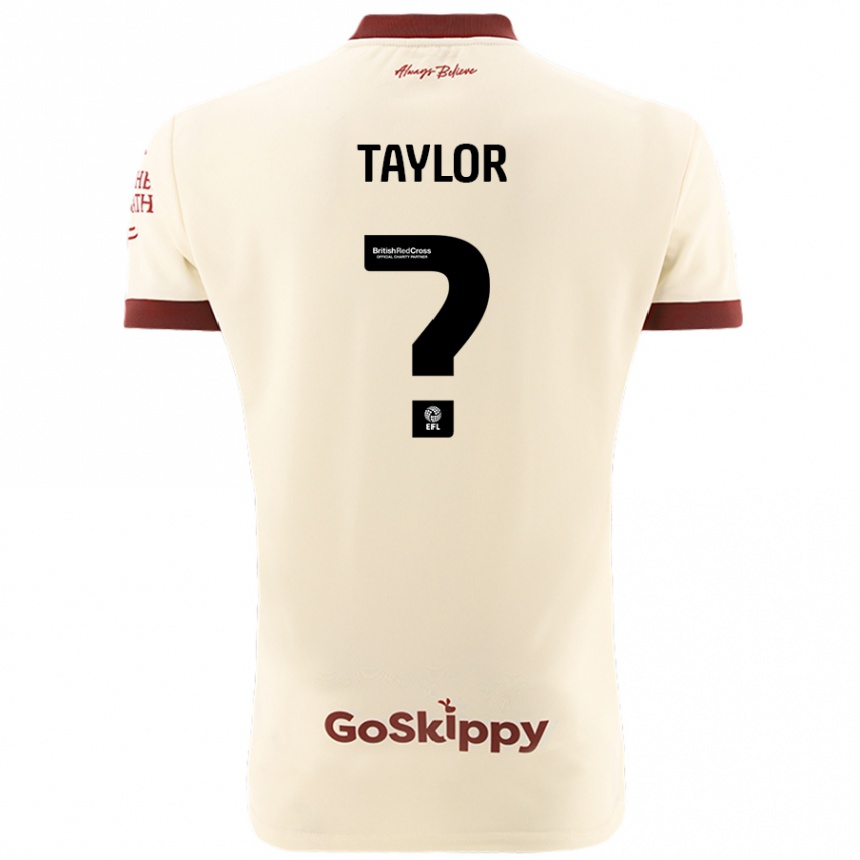 גברים כדורגל Archie Taylor #0 קרם לבן הרחק ג'רזי 2024/25