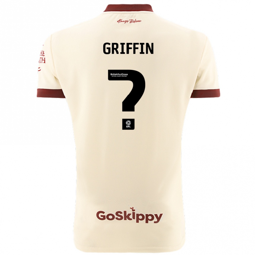 גברים כדורגל Jack Griffin #0 קרם לבן הרחק ג'רזי 2024/25