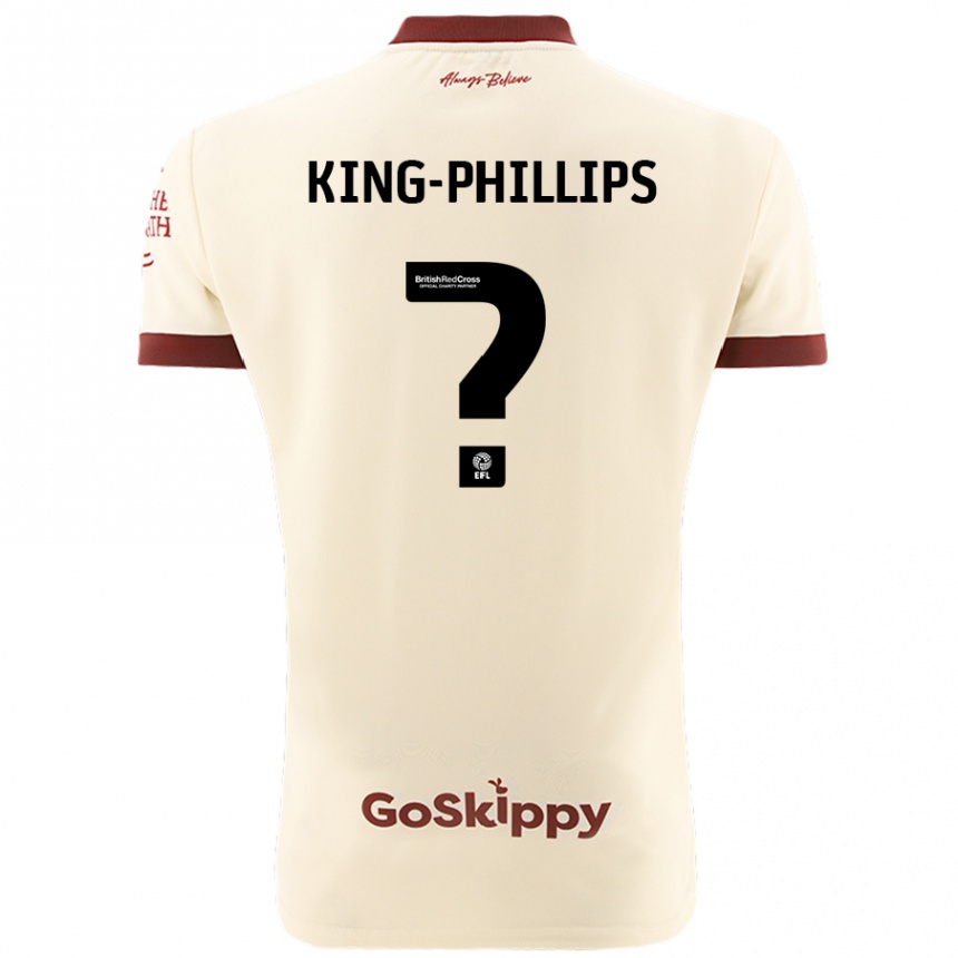 גברים כדורגל Zac King-Phillips #0 קרם לבן הרחק ג'רזי 2024/25
