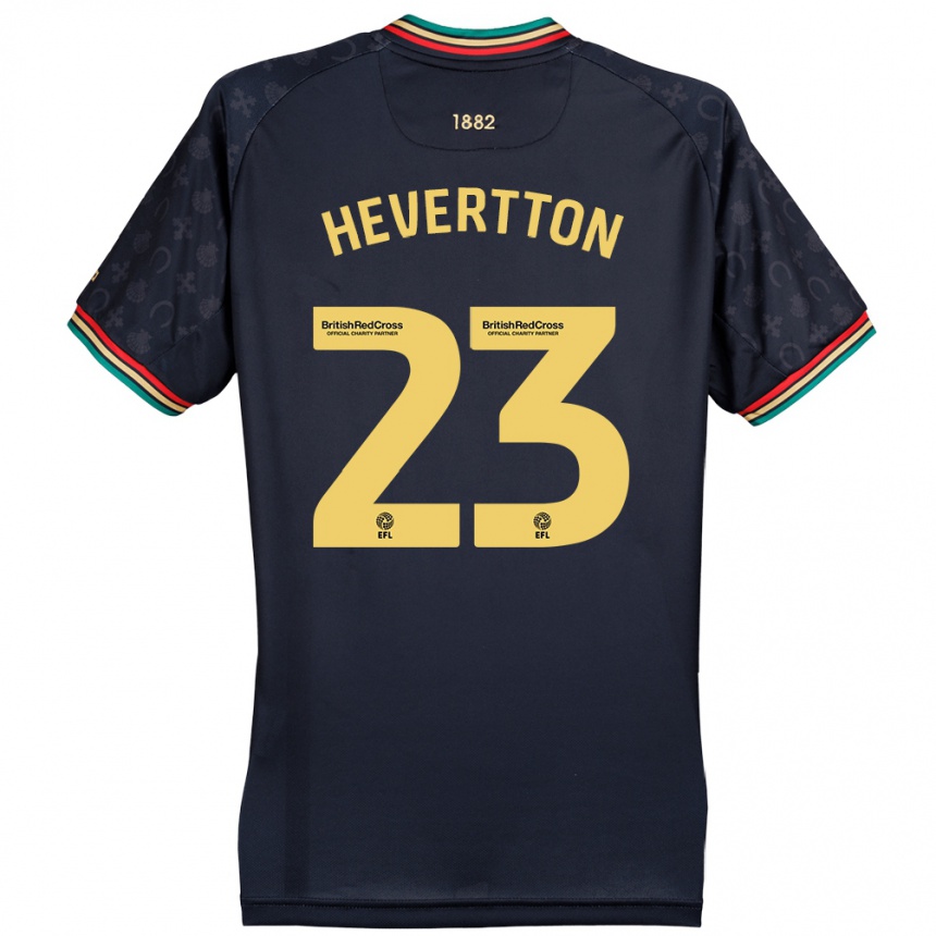 גברים כדורגל Hevertton #23 כחול כהה כהה הרחק ג'רזי 2024/25