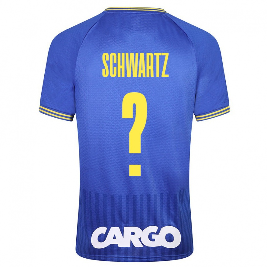 גברים כדורגל נועם שוורץ #0 לָבָן הרחק ג'רזי 2024/25