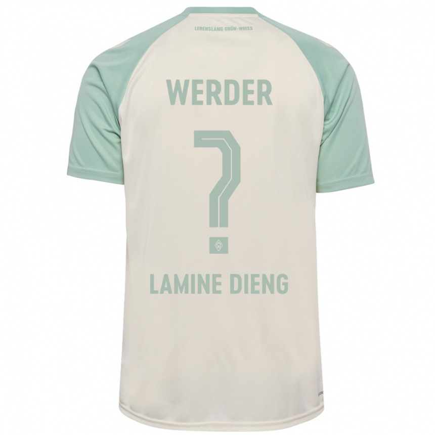 גברים כדורגל Mamadou Lamine Dieng #0 אוף-וויט ירוק בהיר הרחק ג'רזי 2024/25