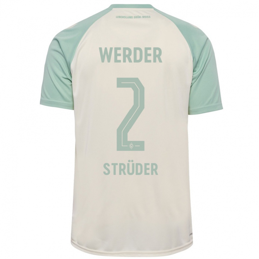 גברים כדורגל Mika Strüder #2 אוף-וויט ירוק בהיר הרחק ג'רזי 2024/25