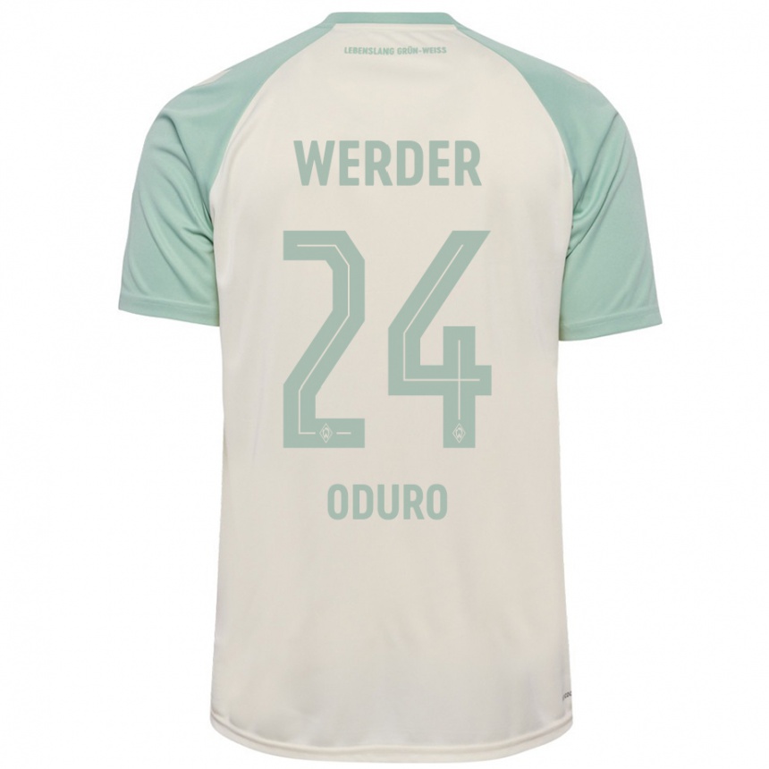 גברים כדורגל Ricardo Oduro #24 אוף-וויט ירוק בהיר הרחק ג'רזי 2024/25