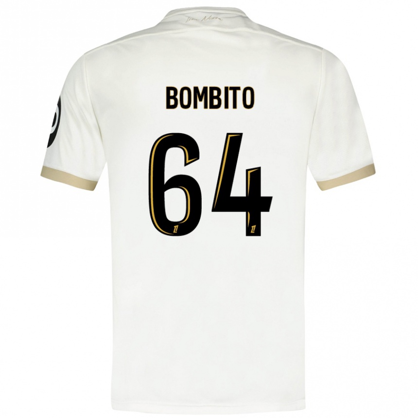 גברים כדורגל Moïse Bombito #64 זהב לבן הרחק ג'רזי 2024/25