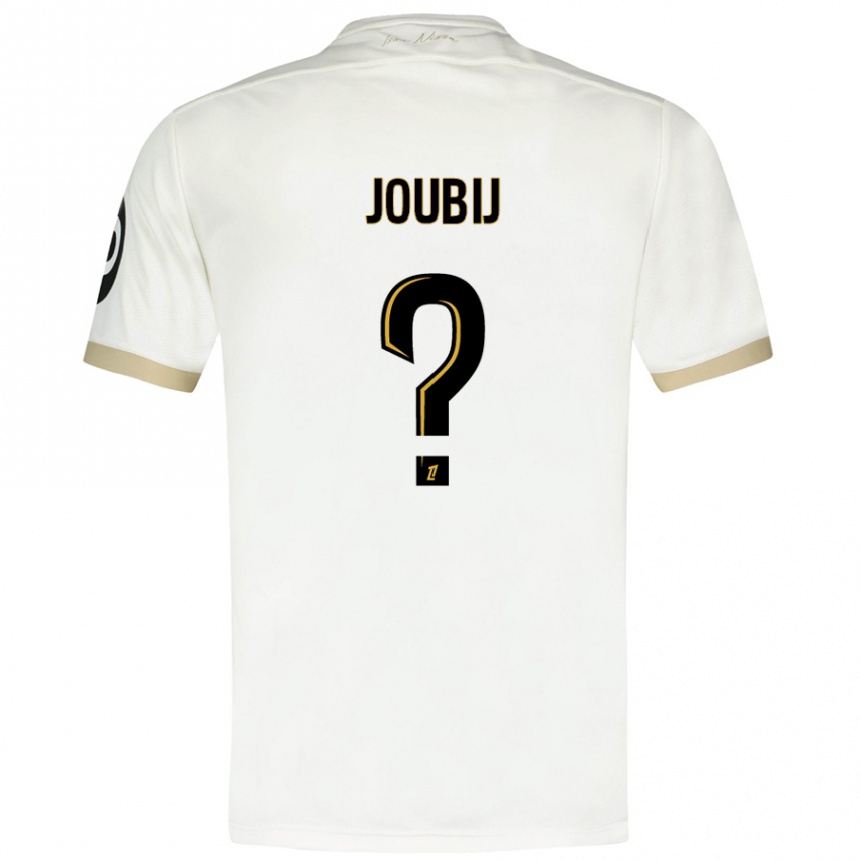 גברים כדורגל Neil Joubij #0 זהב לבן הרחק ג'רזי 2024/25