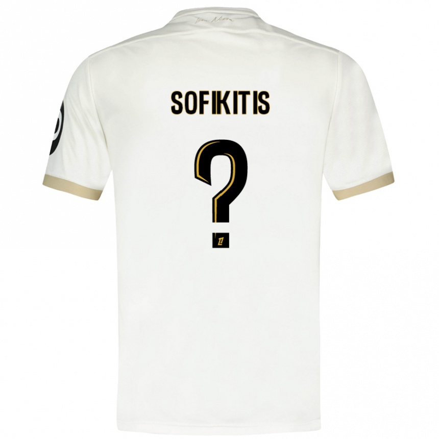 גברים כדורגל Yanis Sofikitis #0 זהב לבן הרחק ג'רזי 2024/25