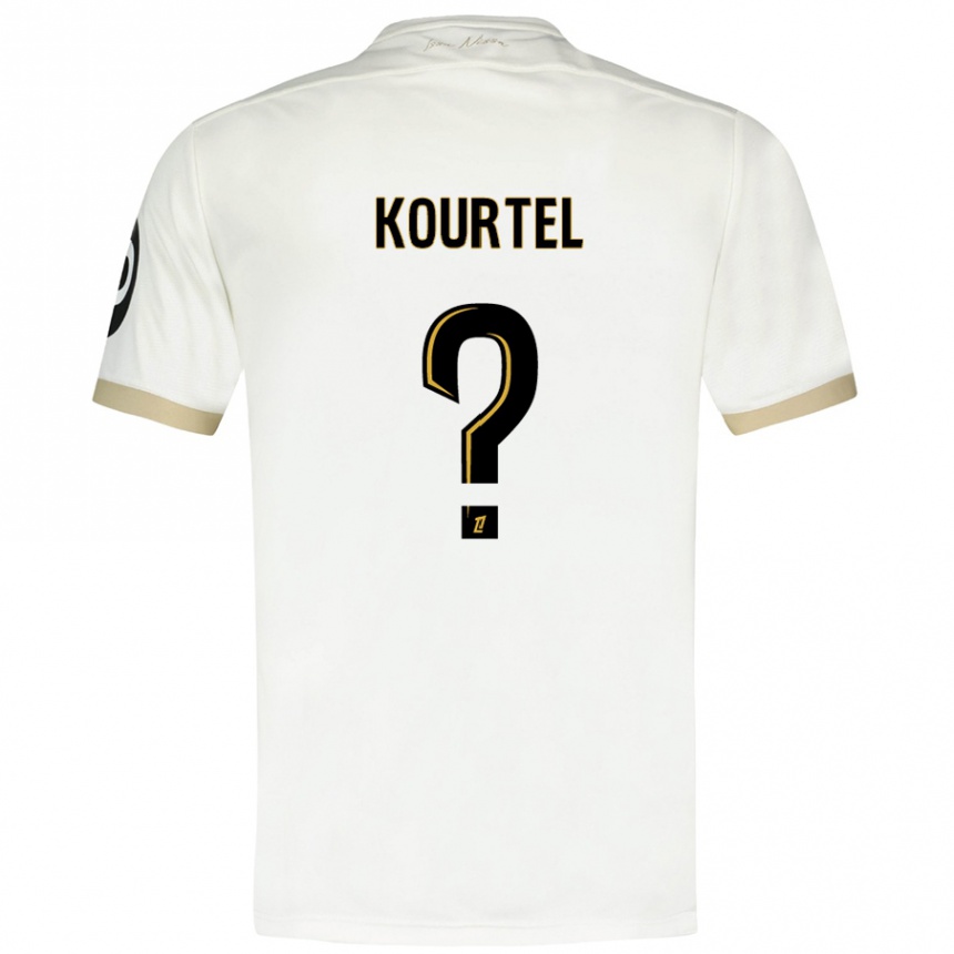 גברים כדורגל Kaïs Kourtel #0 זהב לבן הרחק ג'רזי 2024/25