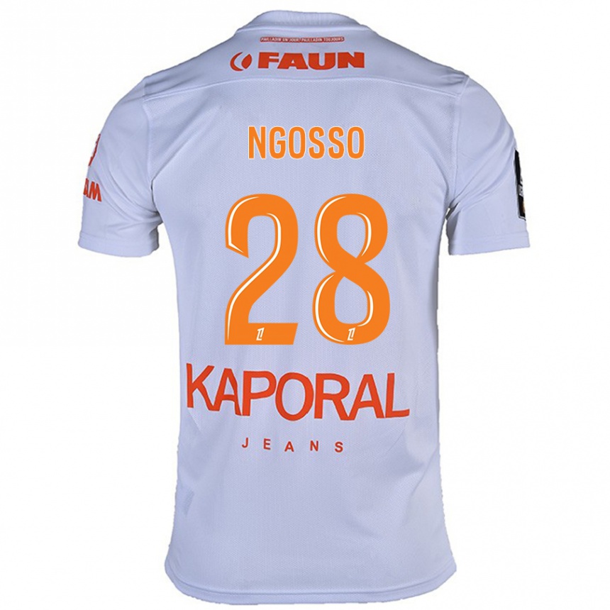 גברים כדורגל Glenn Ngosso #28 לָבָן הרחק ג'רזי 2024/25