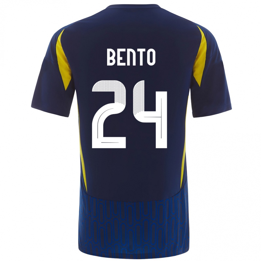 גברים כדורגל Bento #24 כחול צהוב הרחק ג'רזי 2024/25