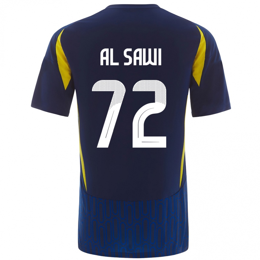 גברים כדורגל Etaf Al-Sawi #72 כחול צהוב הרחק ג'רזי 2024/25