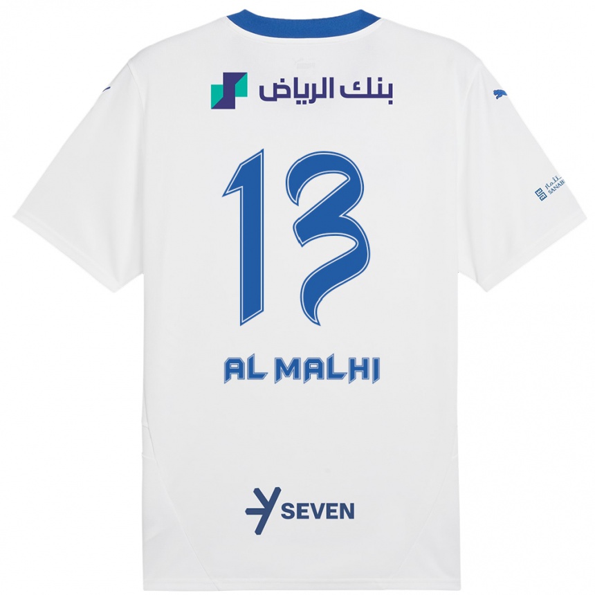 גברים כדורגל Al Muhra Al-Malhi #13 כחול לבן הרחק ג'רזי 2024/25