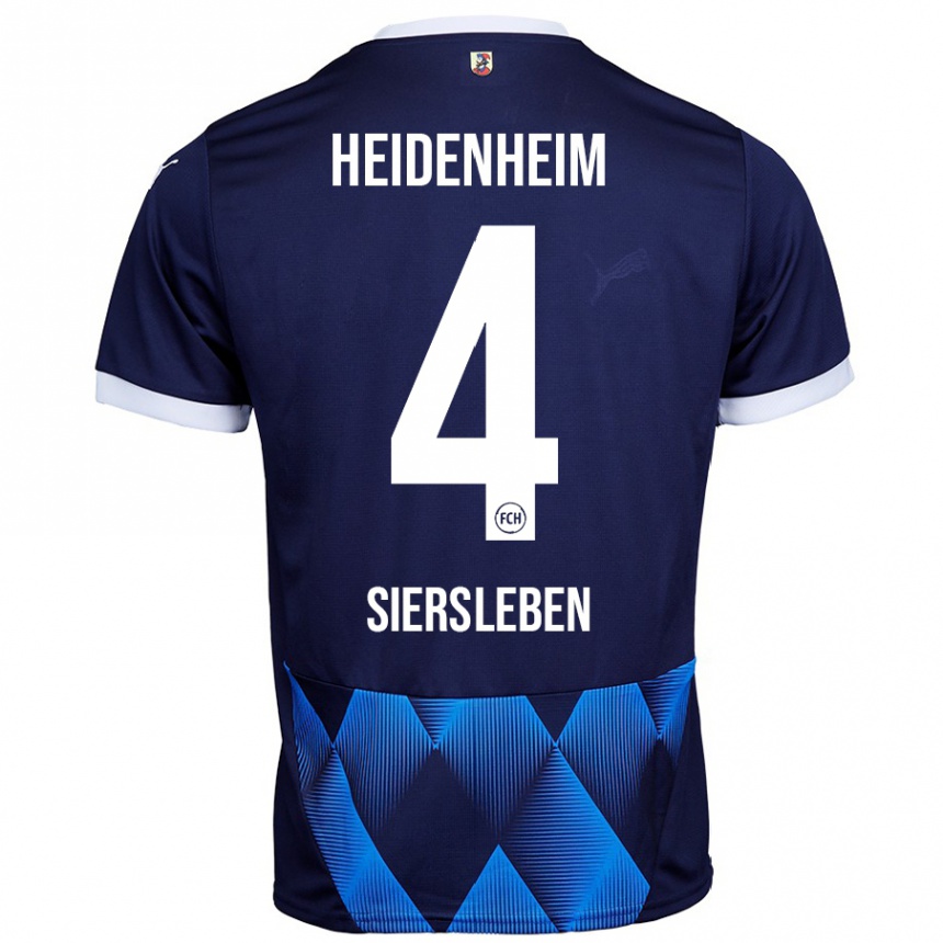 גברים כדורגל Tim Siersleben #4 כחול כהה כהה הרחק ג'רזי 2024/25