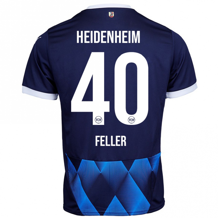 גברים כדורגל Frank Feller #40 כחול כהה כהה הרחק ג'רזי 2024/25