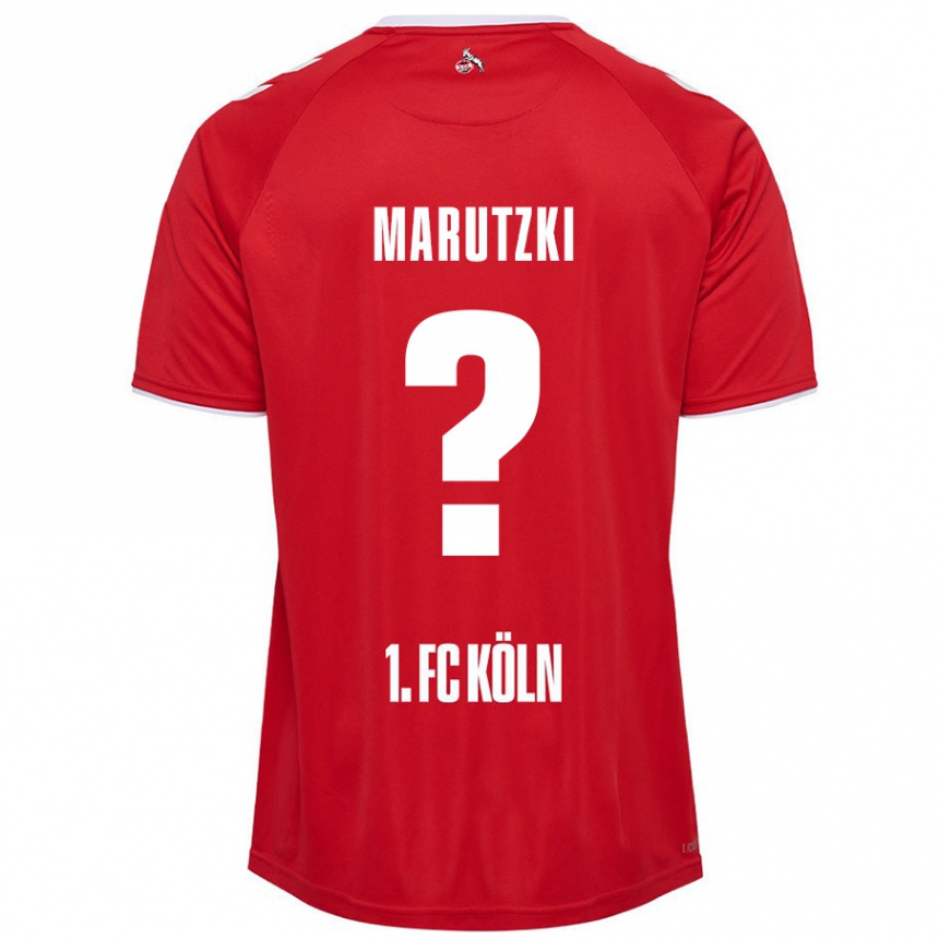 גברים כדורגל Mikolaj Marutzki #0 אדום לבן הרחק ג'רזי 2024/25