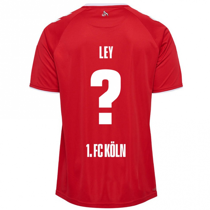 גברים כדורגל Benjamin Ley #0 אדום לבן הרחק ג'רזי 2024/25