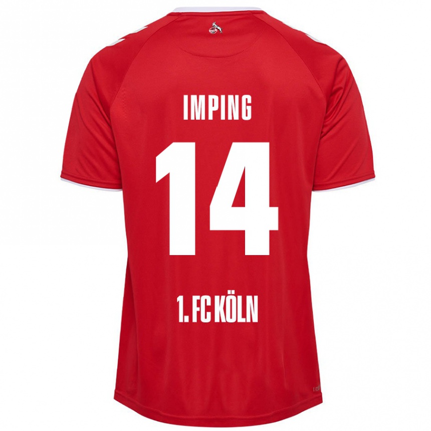 גברים כדורגל Carlotta Imping #14 אדום לבן הרחק ג'רזי 2024/25