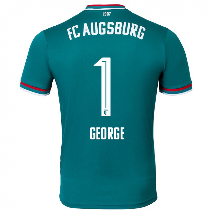 גברים כדורגל Noah George #1 ירוק כהה הרחק ג'רזי 2024/25