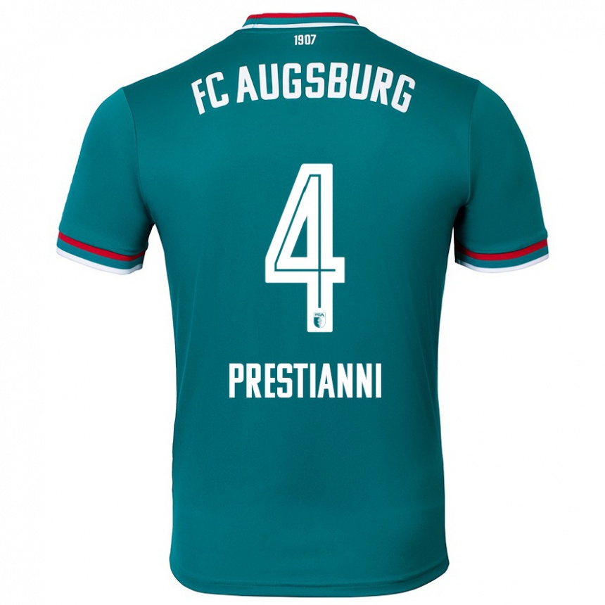 גברים כדורגל Luis Prestianni #4 ירוק כהה הרחק ג'רזי 2024/25
