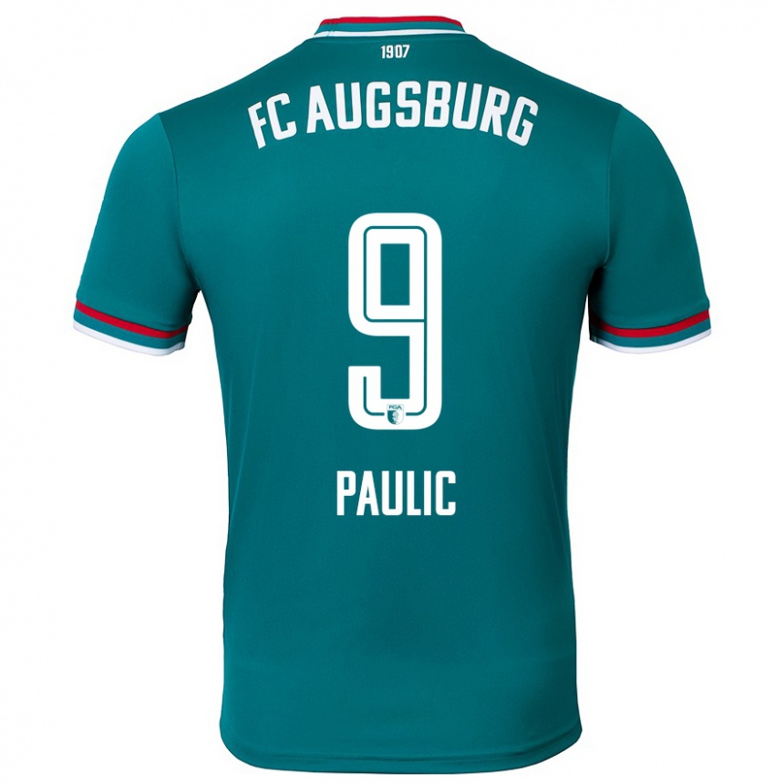 גברים כדורגל Anthony Paulic #9 ירוק כהה הרחק ג'רזי 2024/25