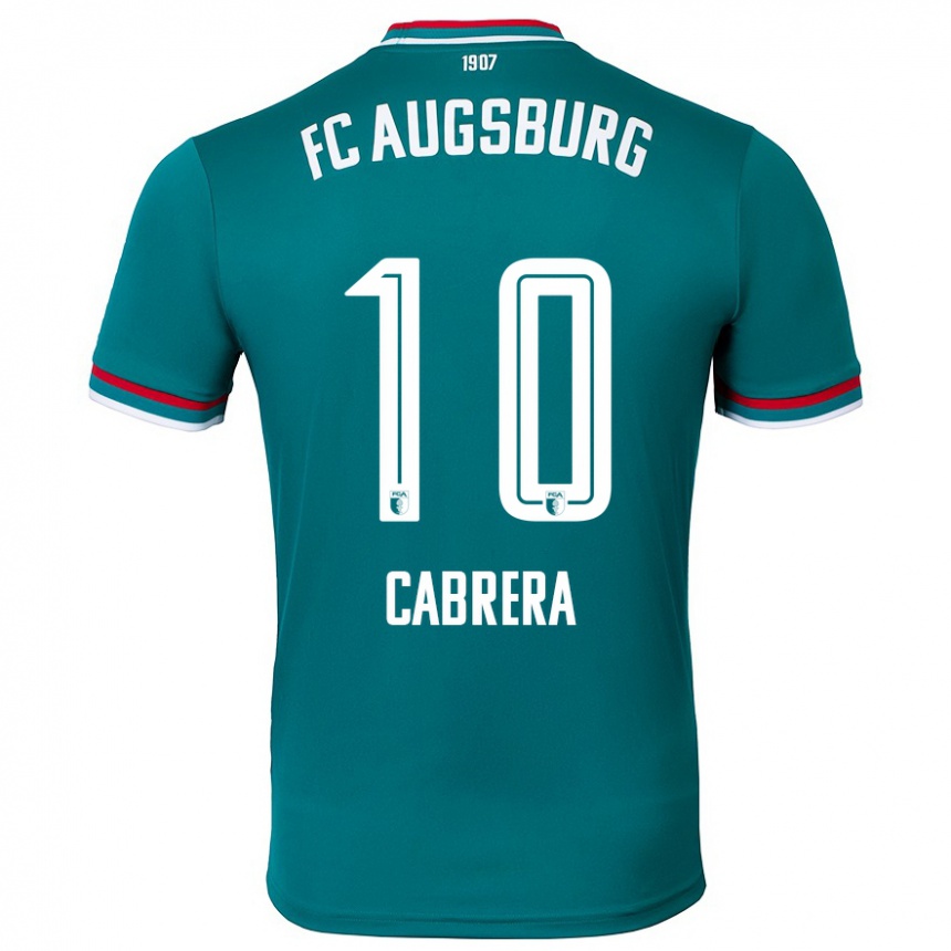 גברים כדורגל Juan Cabrera #10 ירוק כהה הרחק ג'רזי 2024/25