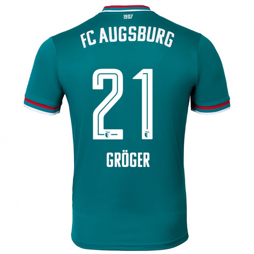 גברים כדורגל Elias Gröger #21 ירוק כהה הרחק ג'רזי 2024/25