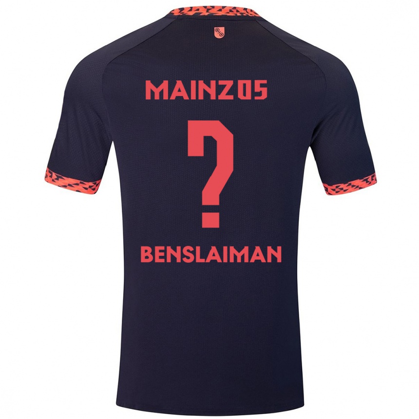 גברים כדורגל Mohamed Benslaiman #0 כחול קורל אדום הרחק ג'רזי 2024/25