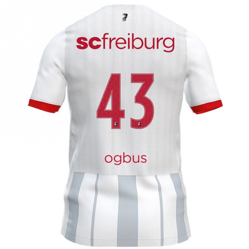 גברים כדורגל Bruno Ogbus #43 לבן אפור הרחק ג'רזי 2024/25