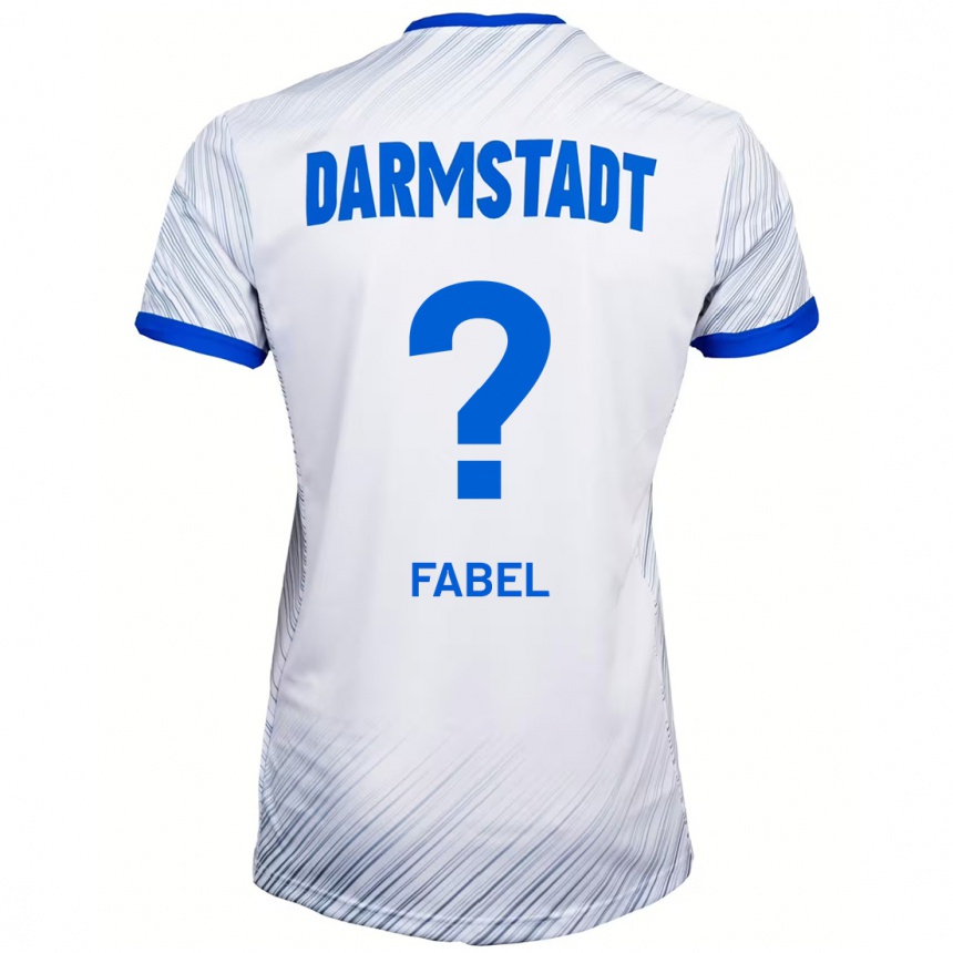גברים כדורגל Lukas Fabel #0 לבן כחול הרחק ג'רזי 2024/25
