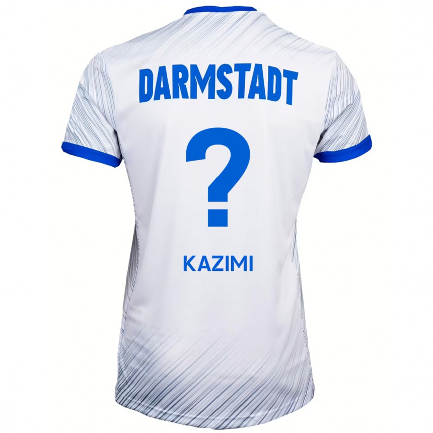 גברים כדורגל Yasin Kazimi #0 לבן כחול הרחק ג'רזי 2024/25