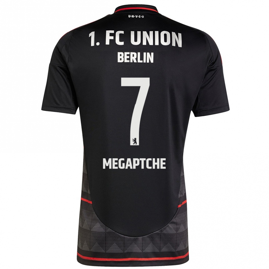 גברים כדורגל Yann Megaptche #7 שָׁחוֹר הרחק ג'רזי 2024/25