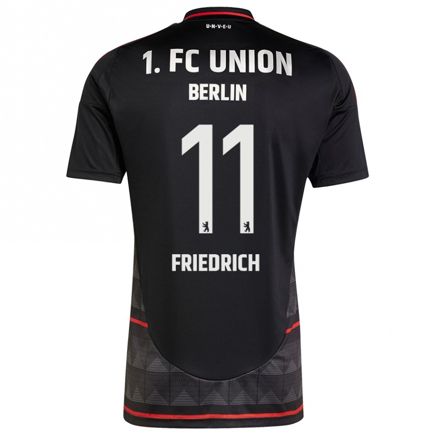 גברים כדורגל Julien Friedrich #11 שָׁחוֹר הרחק ג'רזי 2024/25