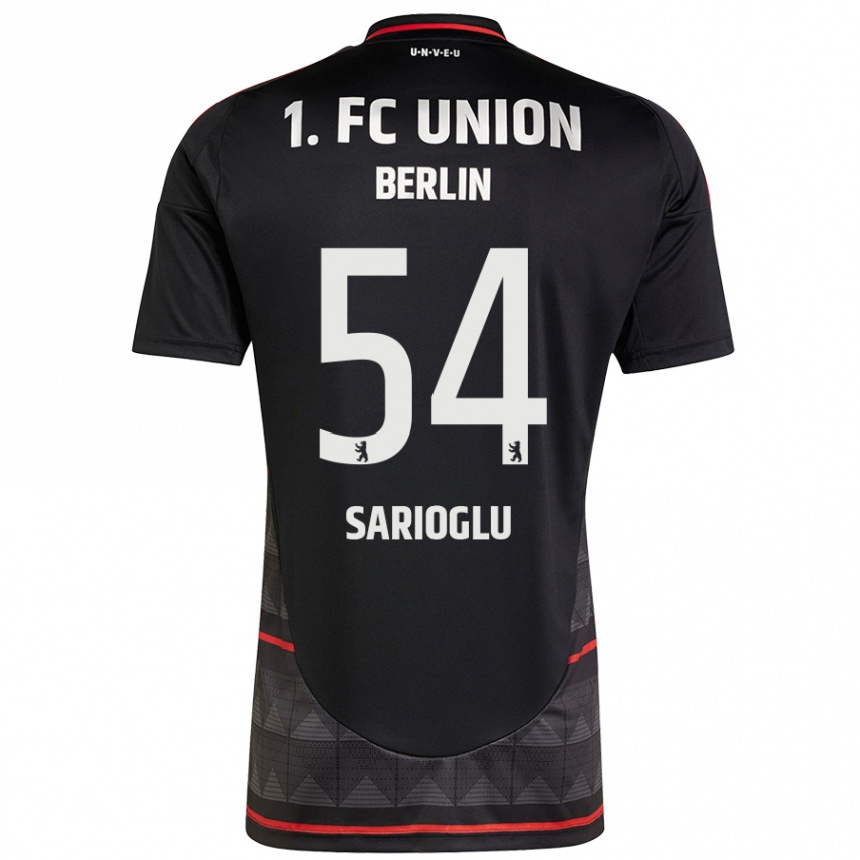 גברים כדורגל Defne Sarıoğlu #54 שָׁחוֹר הרחק ג'רזי 2024/25