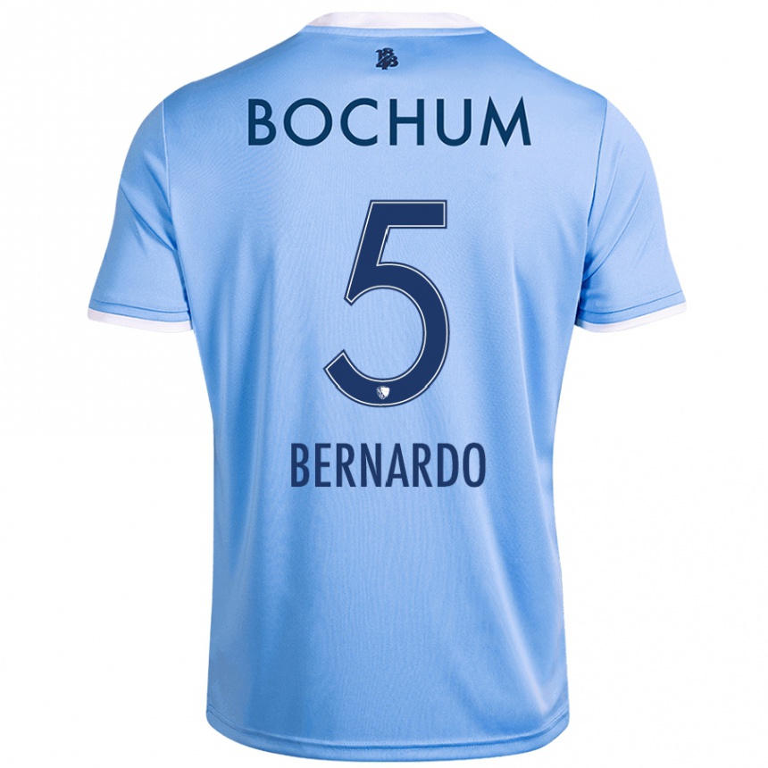 גברים כדורגל Bernardo #5 שמיים כחולים הרחק ג'רזי 2024/25