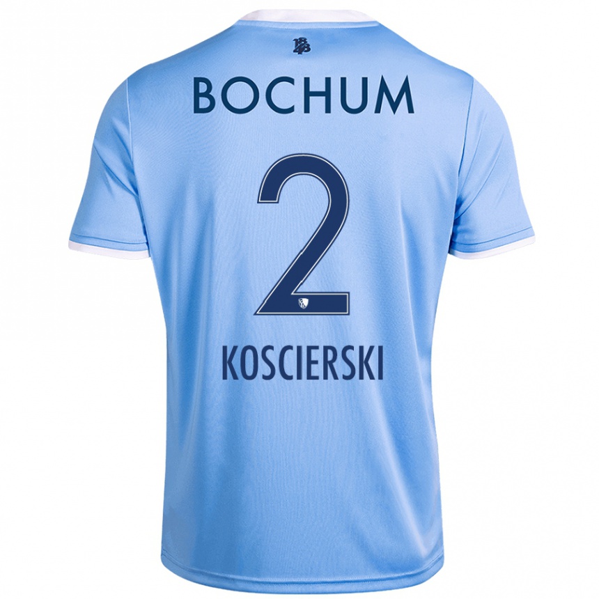 גברים כדורגל Kacper Koscierski #2 שמיים כחולים הרחק ג'רזי 2024/25