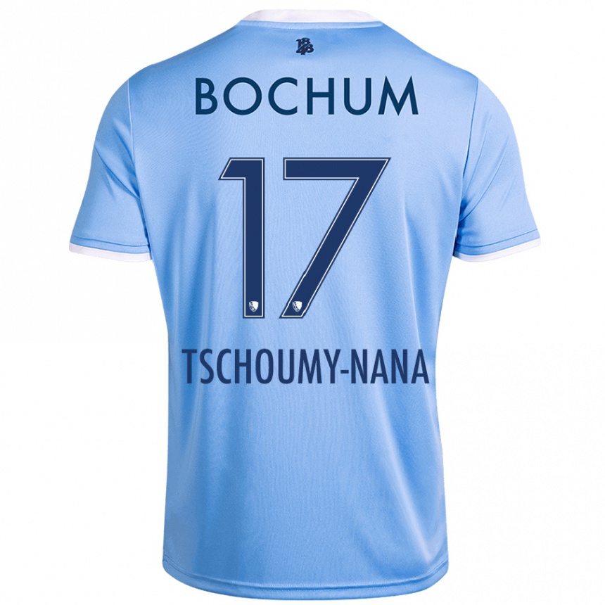 גברים כדורגל Daryl Tschoumy-Nana #17 שמיים כחולים הרחק ג'רזי 2024/25