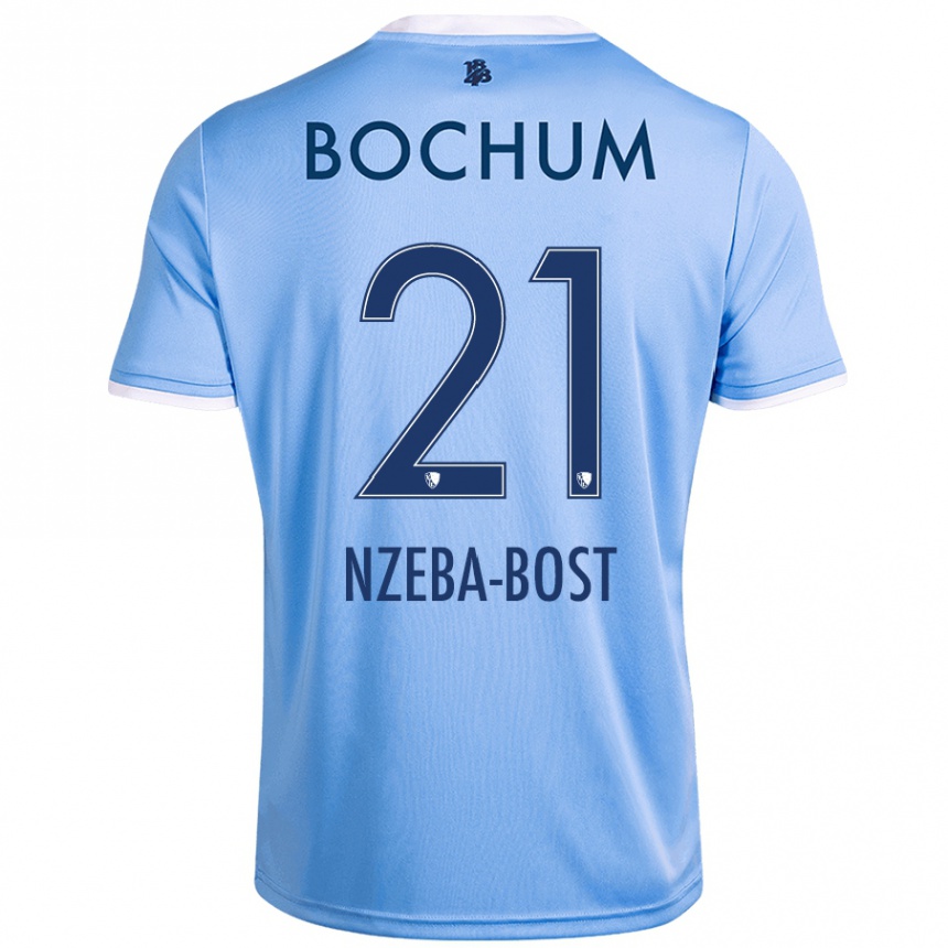 גברים כדורגל Jan Nzeba-Bost #21 שמיים כחולים הרחק ג'רזי 2024/25