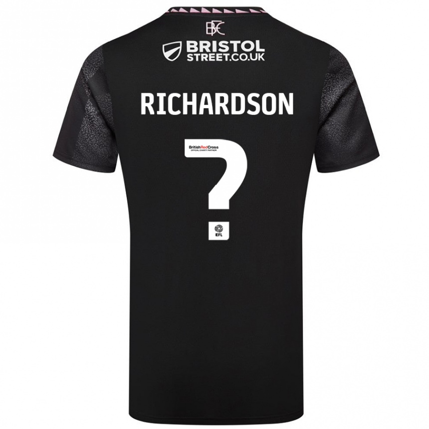 גברים כדורגל Lewis Richardson #0 שָׁחוֹר הרחק ג'רזי 2024/25