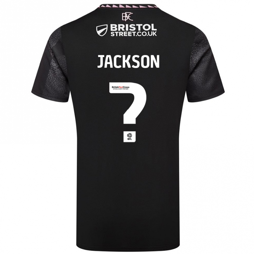 גברים כדורגל Luca Jackson #0 שָׁחוֹר הרחק ג'רזי 2024/25