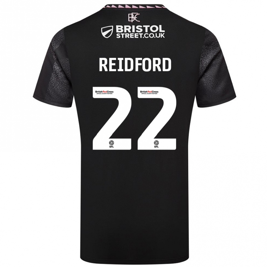 גברים כדורגל Isabella Reidford #22 שָׁחוֹר הרחק ג'רזי 2024/25