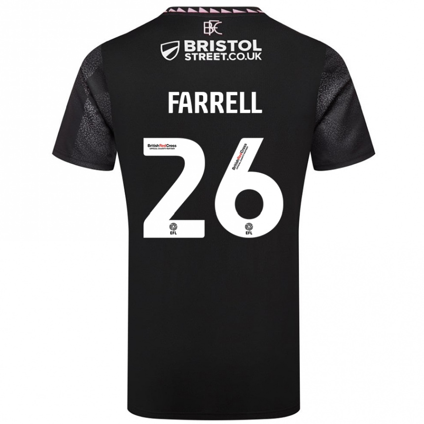 גברים כדורגל Lucy Farrell #26 שָׁחוֹר הרחק ג'רזי 2024/25