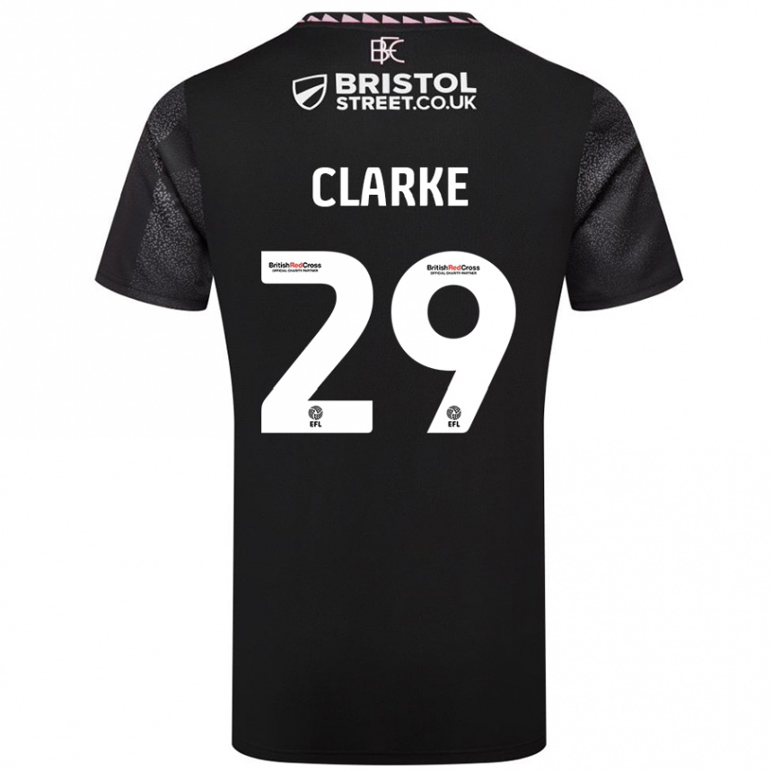 גברים כדורגל Abby Clarke #29 שָׁחוֹר הרחק ג'רזי 2024/25