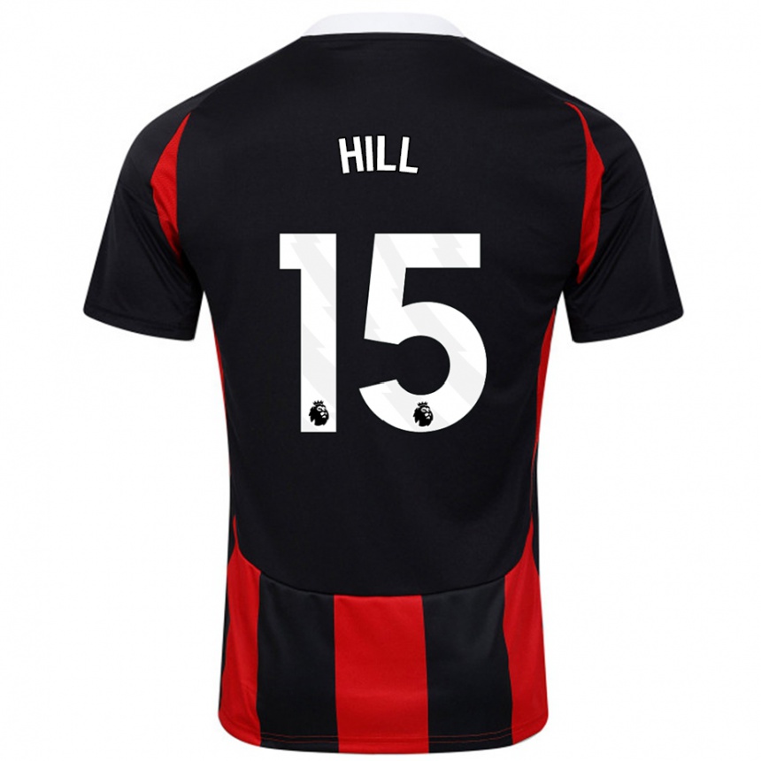 גברים כדורגל Anisha Hill #15 שחור אדום הרחק ג'רזי 2024/25