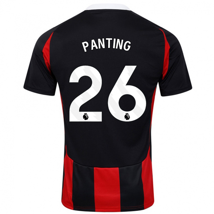 גברים כדורגל Rachel Panting #26 שחור אדום הרחק ג'רזי 2024/25