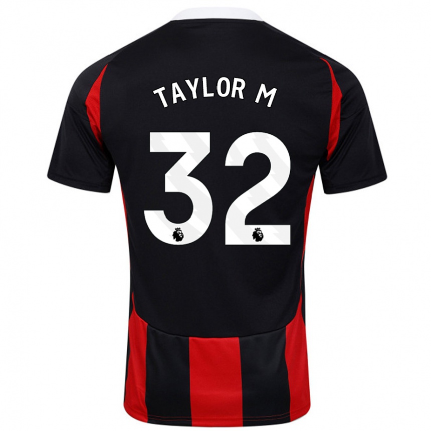 גברים כדורגל Belle Taylor-M #32 שחור אדום הרחק ג'רזי 2024/25