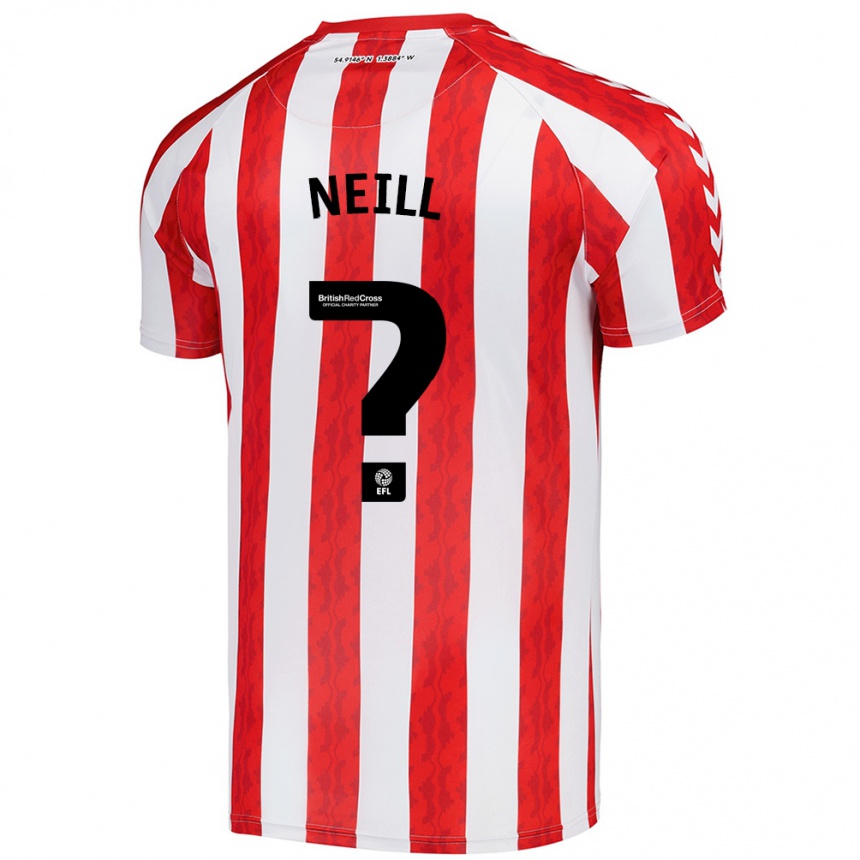 נשים כדורגל Marcus Neill #0 אדום לבן ג'רזי ביתית 2024/25