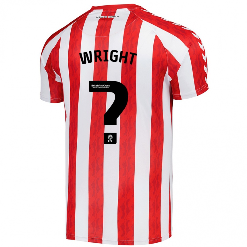 נשים כדורגל Ryan Wright #0 אדום לבן ג'רזי ביתית 2024/25